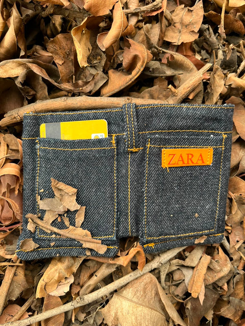 Denim Jeans Wallet – Unisex Bi-Fold