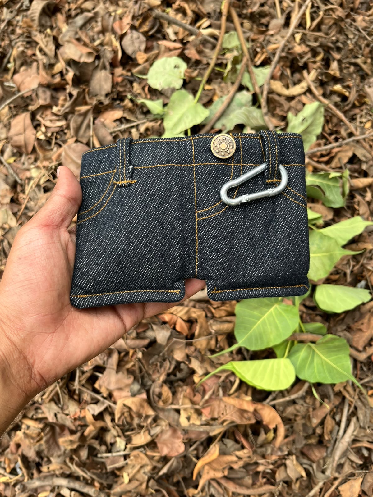 Denim Jeans Wallet – Unisex Bi-Fold